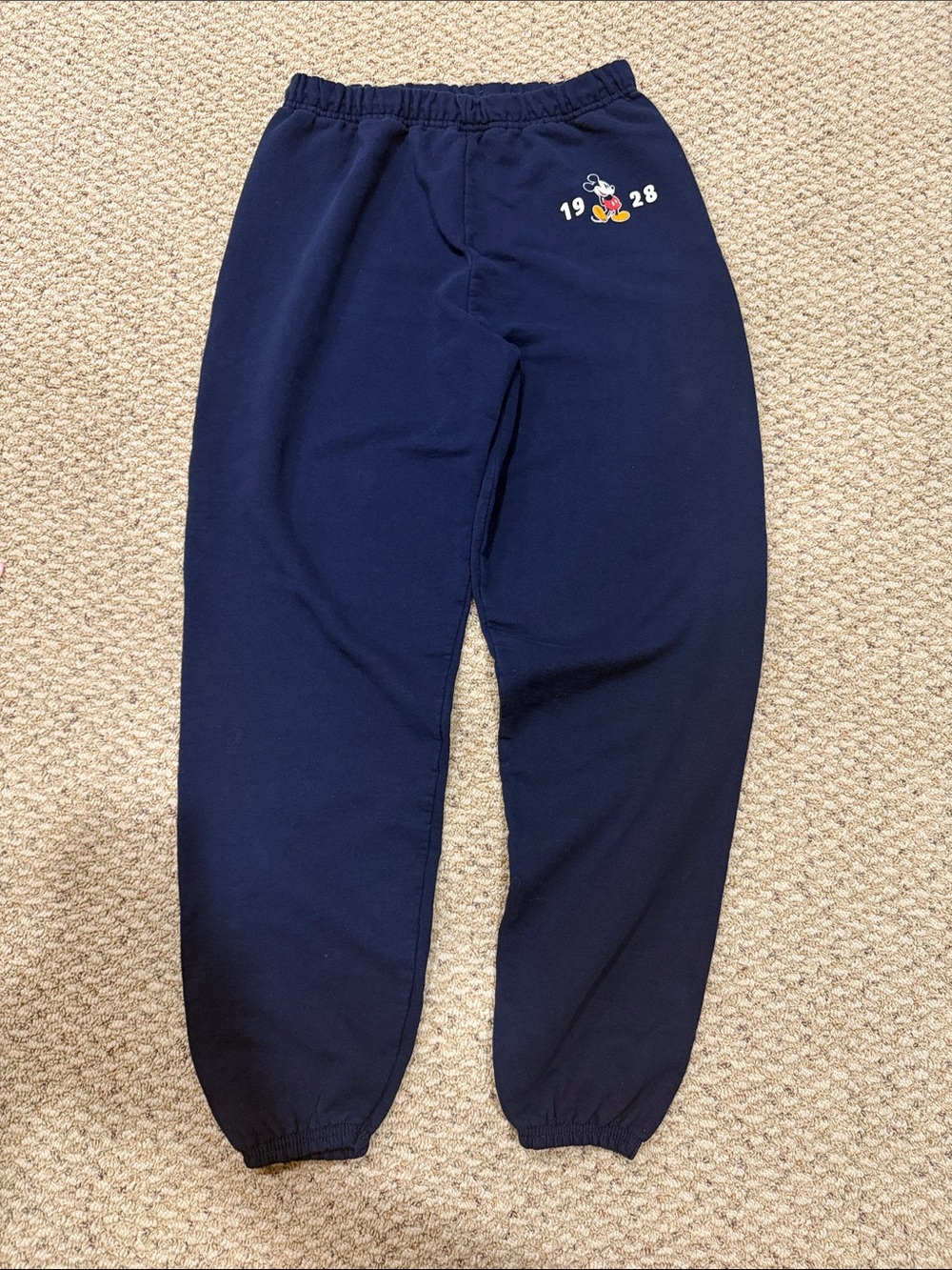 Disney Parks Mickey Mouse 1928 Navy Sweatpants Sz Large